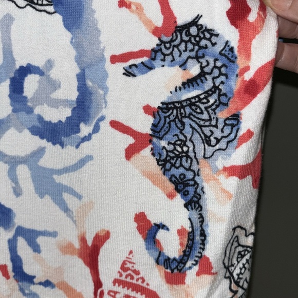 Christopher & Banks Unique Sea-life Print Cardigan Lightweight Sz M cotton - Picture 5 of 14